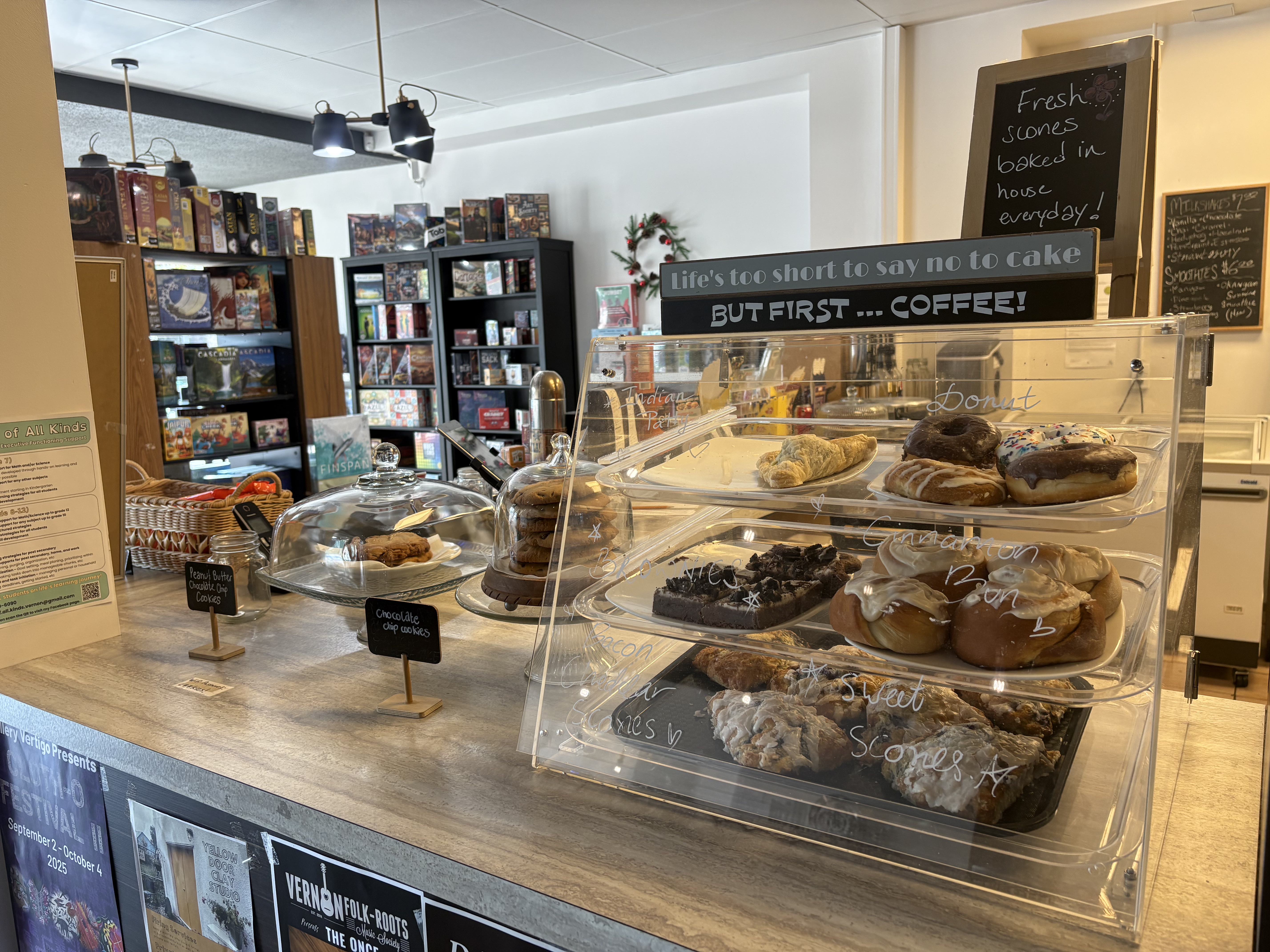 Freshly brewed pour-over being served